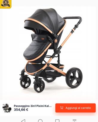 trio pixini kalani nero e oro 3in1