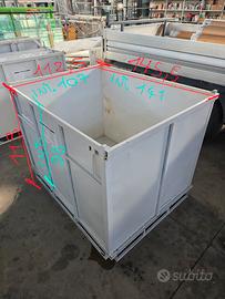 CASSONE CONTENITORE PALLETTIZZABILE GABBIA METALLO