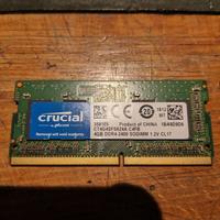 Banco Ram Sodimm Crucial DDR4-2400 da 4GB