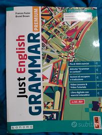 libro just English grammar premium di Sanom con v 