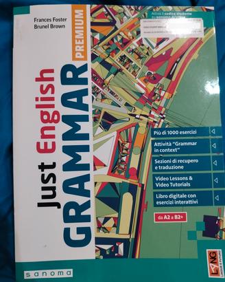 libro just English grammar premium di Sanom con v 
