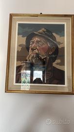 Quadro vintage “il vecchio marinaio” - a ricamo