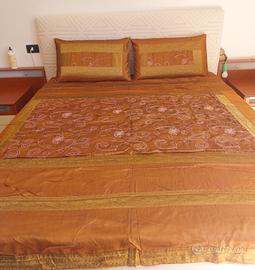 Copriletto matrimoniale etnico + 4 federe cuscini 