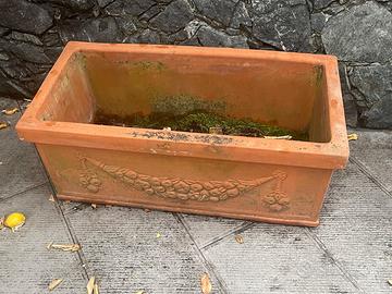 Vaso cassetta terracotta per piante