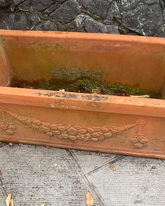 Vaso cassetta terracotta per piante