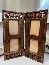 Cornice etnica legno made in India lavorata a mano