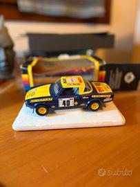 Burago Fiat 124 Abarth Rally n.40 Blue Yellow 1972