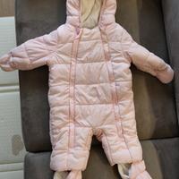 Tutina neve rosa neonata taglia 3-6 mesi Blukids
