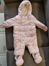 Tutina neve rosa neonata taglia 3-6 mesi Blukids