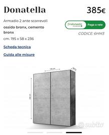 armadio 2 ante scorrevoli