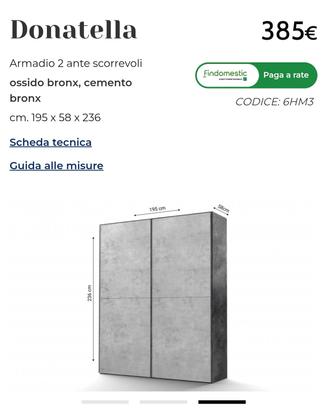 armadio 2 ante scorrevoli