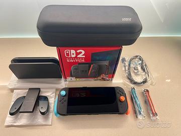 Nintendo Switch 2 + custodia + grip + pellicola