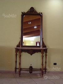 Consolle con specchiera antica 800 restaurata