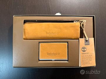 Set Timberland astuccio e porta biglietto camoscio