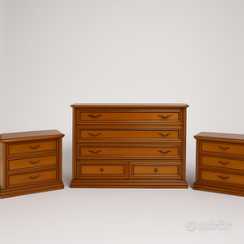 Set complementi notte: cassettiera e due comodini