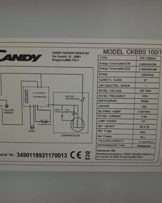 scheda elettronica frigo candy
