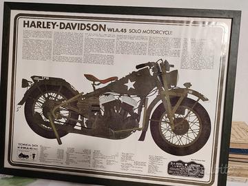 Poster Harley Davidson in cornice 