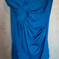 Vestito corto blu elettrico taglia S 