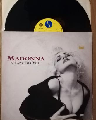 Madonna Crazy For You Vinile 12 Uk 1991