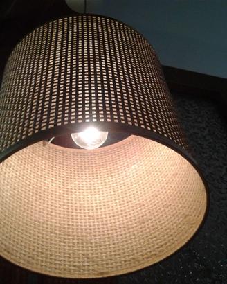 Lampadario tipo paglia di Vienna cilindrico