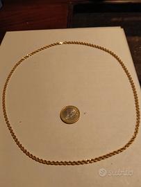 collana oro 750 torchon