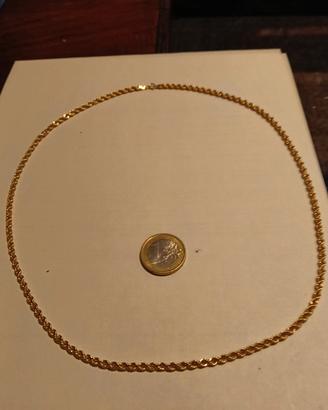 collana oro 750 torchon