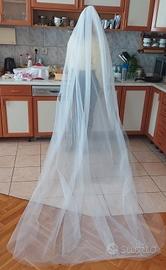 Velo da sposa 3 metri doppio strato nuovo.