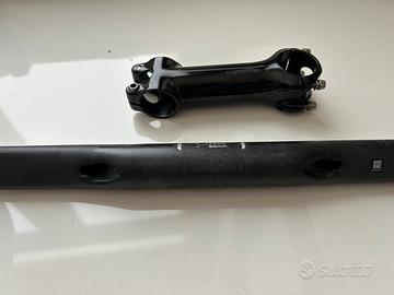 Attacco manubrio sworks 11cm e piega FSA slk 42 cm