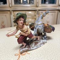 Capodimonte – Ragazzo con asino e frutta