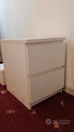 REGAL.O comodino a cassetti Ikea malm bianco