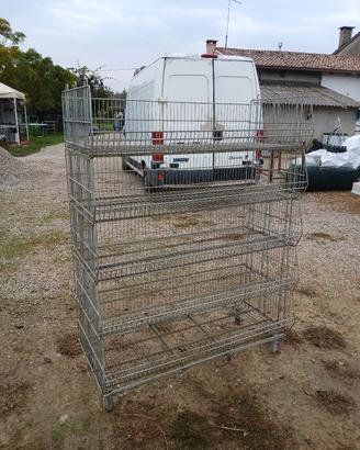 scaffali ceste in ferro zincato 