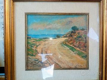 Dipinto Olio su Tavola "Vele ad Antignano" - Paolo