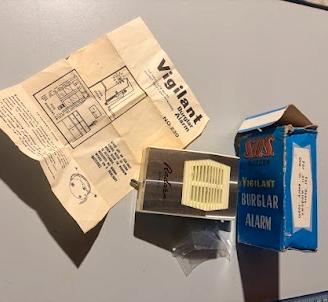Allarme Portatile Vintage "Vigilant Burglar Alarm