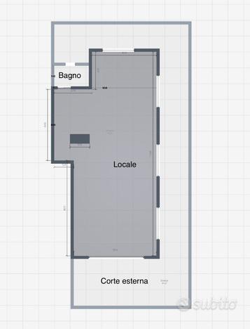 Locale commerciale 80m2+80m2 magazzino