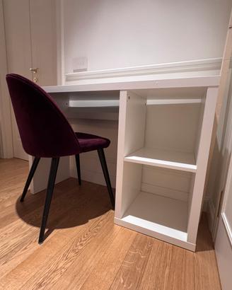 Ikea Kallax scrivania e sedia westwing velluto