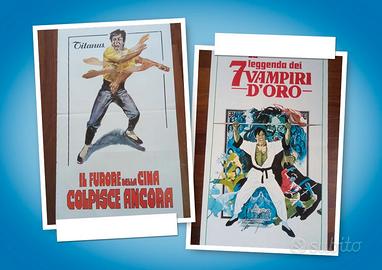 2 locandine cinema a tematica kung fu karate judo