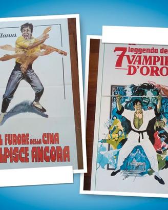 2 locandine cinema a tematica kung fu karate judo