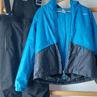 Completo giacca e pantalone sci e guanti