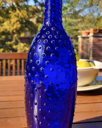 Bottiglia Vintage da arredo - Blu cobalto
