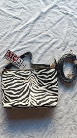 borsa in pelle Saint Barth zebrata con tracolla