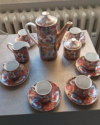 Servizio Caffè Vintage Giapponese Porcellana 