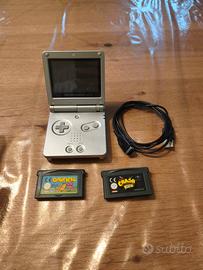 Nintendo Game boy advance sp grigio + 2 giochi 
