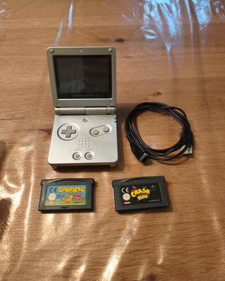 Nintendo Game boy advance sp grigio + 2 giochi 