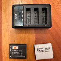 Ricoh caricatore BJ-11, 2 batterie DB-110 non orig