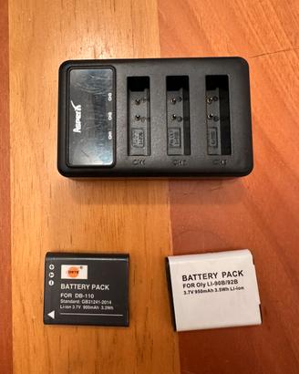 Ricoh caricatore BJ-11, 2 batterie DB-110 non orig