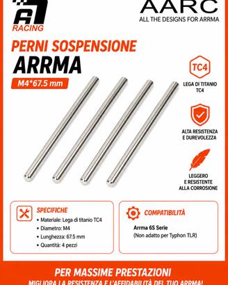 Perni bracci ARRMA in titanio TC4