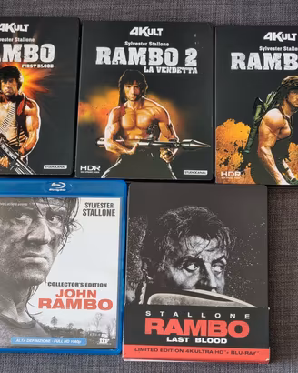 Lotto film saga di Rambo 4K Ultra-HD  + Blu-Ray 