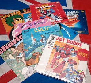 45 giri dischi cartoni animati vintage anni 80