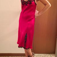 abito sottoveste seta rosso