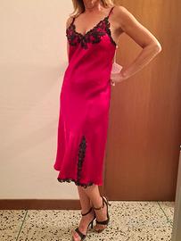 abito sottoveste seta rosso